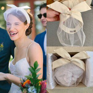 Lela Rose Cream Bow Hair Accessory